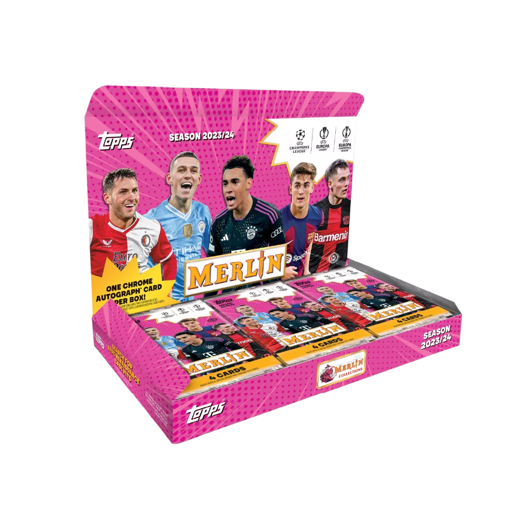 Topps UEFA Club Competitions Merlin Chrome Soccer 23/24 Hobby Box