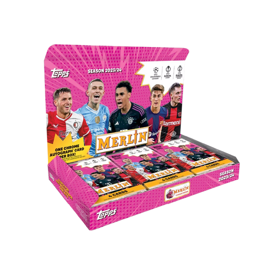 Topps UEFA Club Competitions Merlin Chrome Soccer 23/24 Hobby Box