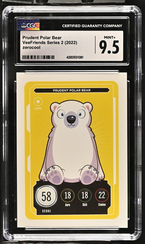 Veefriends Prudent Polar Bear Zerocool Series 2 2022 Cgc9.5 Veefriends Slabs