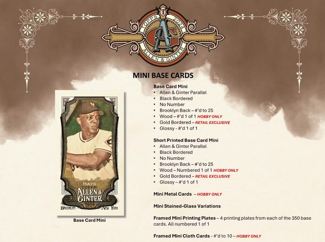 Topps Allen & Ginter Baseball 2024 Value Box