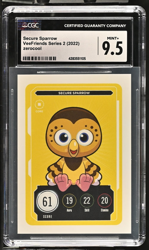 Veefriends Secure Sparrow Zerocool Series 2 2022 Cgc9.5 Veefriends Slabs