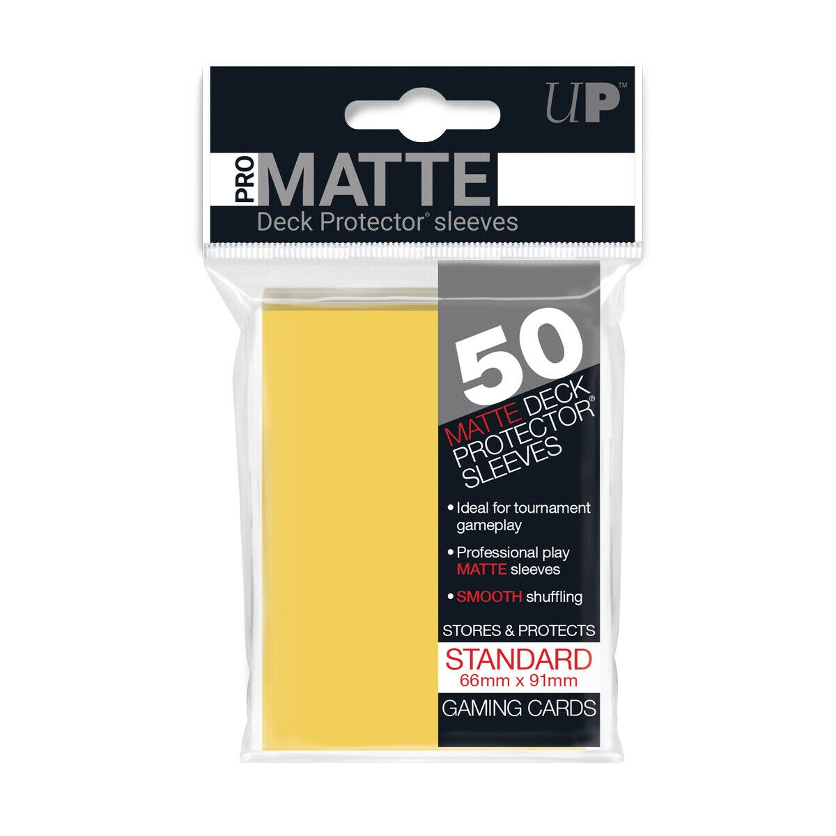 Ultra Pro Matte Deck Protectors Sleeves Standard 66Mm X 91Mm Yellow`