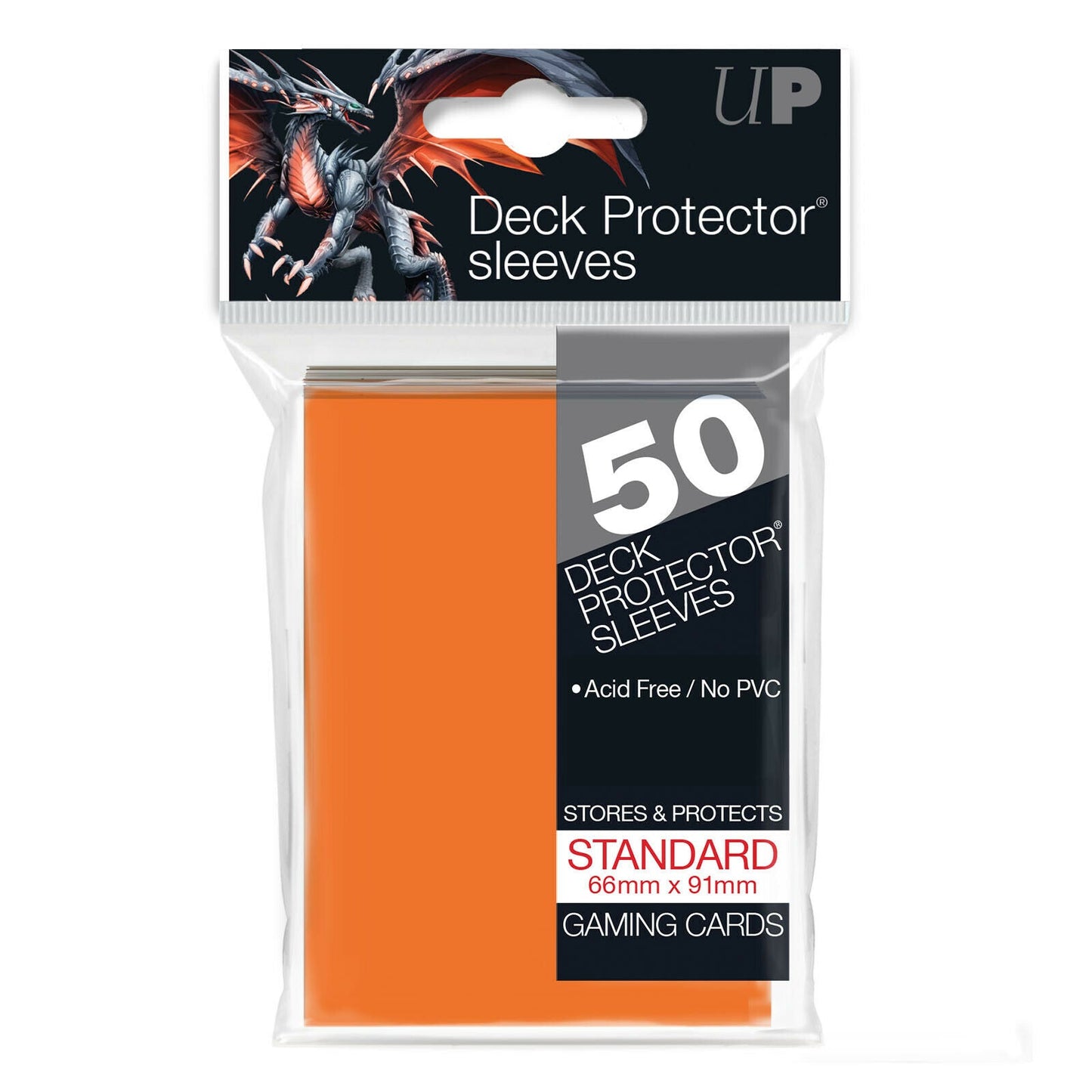 Ultra Pro Matte Deck Protectors Sleeves Standard 66Mm X 91Mm Orange