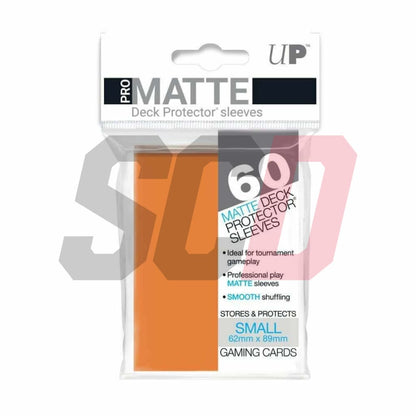 Ultra Pro Matte Deck Protective Sleeves Small 62Mm X 89Mm Orange