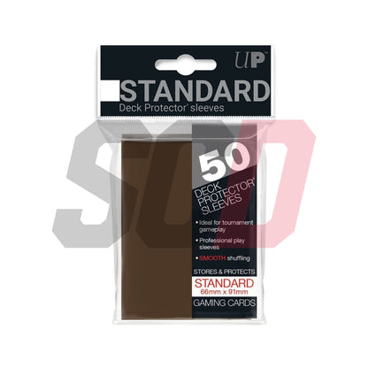 Ultra Pro Matte Deck Protectors Sleeves Standard 66Mm X 91Mm Brown