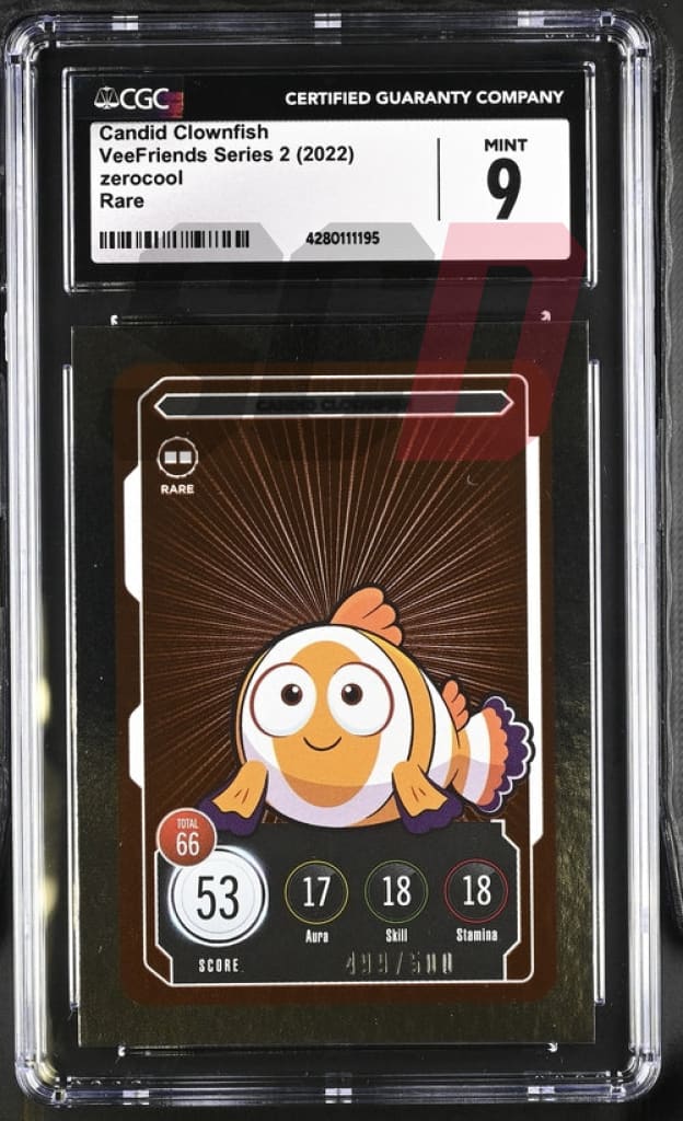 Veefriends Candid Clownfish Zerocool Rare /500 Series 2 2022 Cgc9