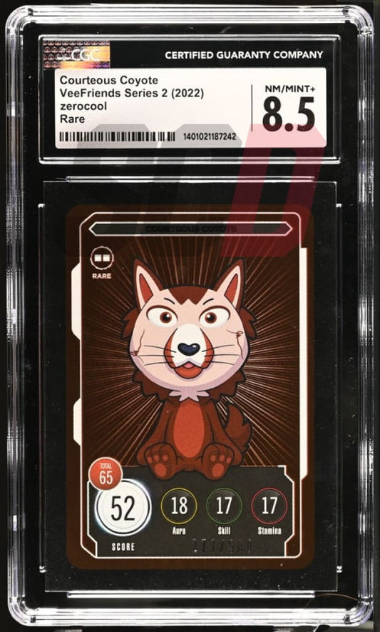 Veefriends Courteous Coyote Zerocool Rare /500 Series 2 2022 Cgc8.5