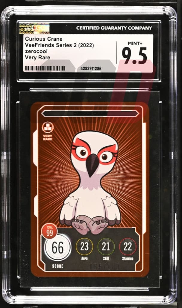 Veefriends Curious Crane Zerocool Very Rare /100 Series 2 2022 Cgc9.5