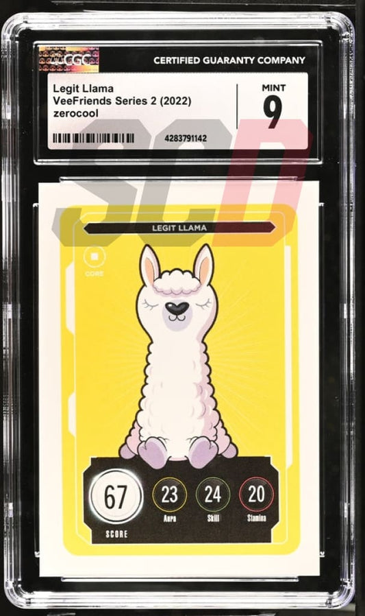 Veefriends Legit Llama Zerocool Series 2 2022 Cgc9