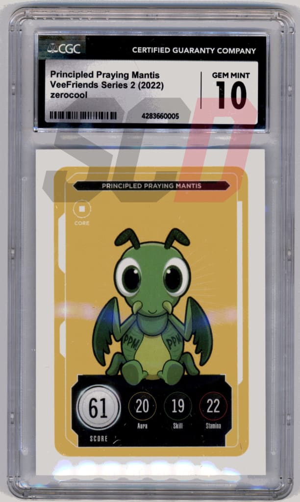 Veefriends Principled Praying Mantis Zerocool Series 2 2022 Cgc10 Veefriends Slabs