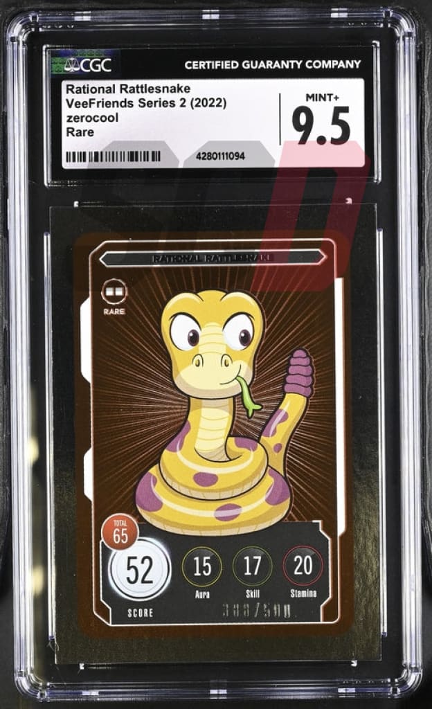 Veefriends Rational Rattlesnake Zerocool Rare /500 Series 2 2022 Cgc9.5