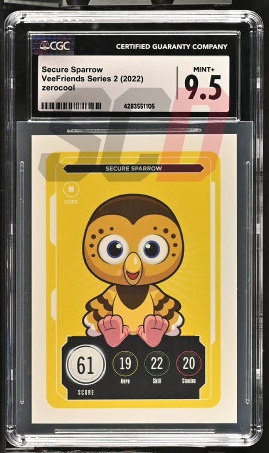 Veefriends Secure Sparrow Zerocool Series 2 2022 Cgc9.5 Veefriends Slabs