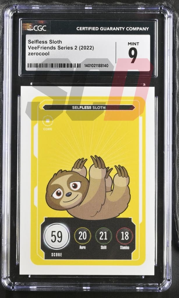 Veefriends Selfless Sloth Zerocool Series 2 2022 Cgc9 Veefriends Slabs