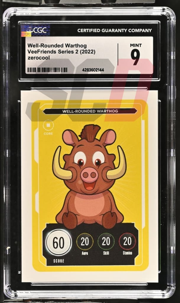 Veefriends Well-Rounded Warthog Zerocool Series 2 2022 Cgc9 Veefriends Slabs